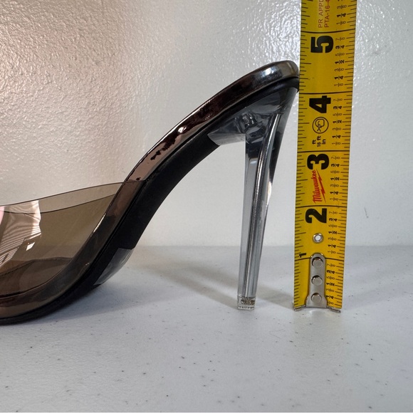 Cape Robbin Barbara-Anne Smoke Clear Stiletto Mules High Heels Size 7 NIB - Picture 12 of 16